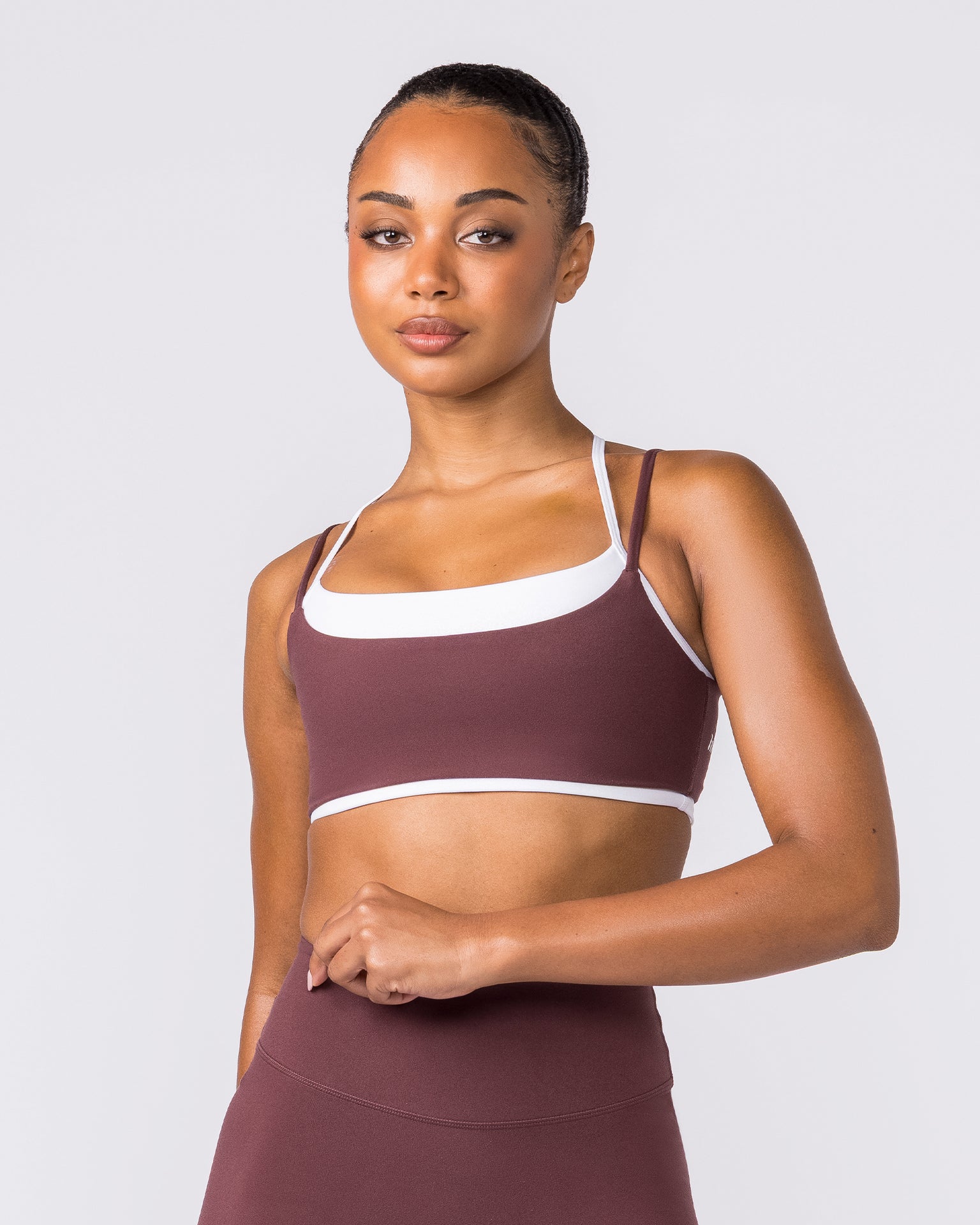 Duo Bralette - White/Rocky Road-Bralettes-XXS-042605WRKRD-XXS-MNAPPRL50006-3-Muscle Nation