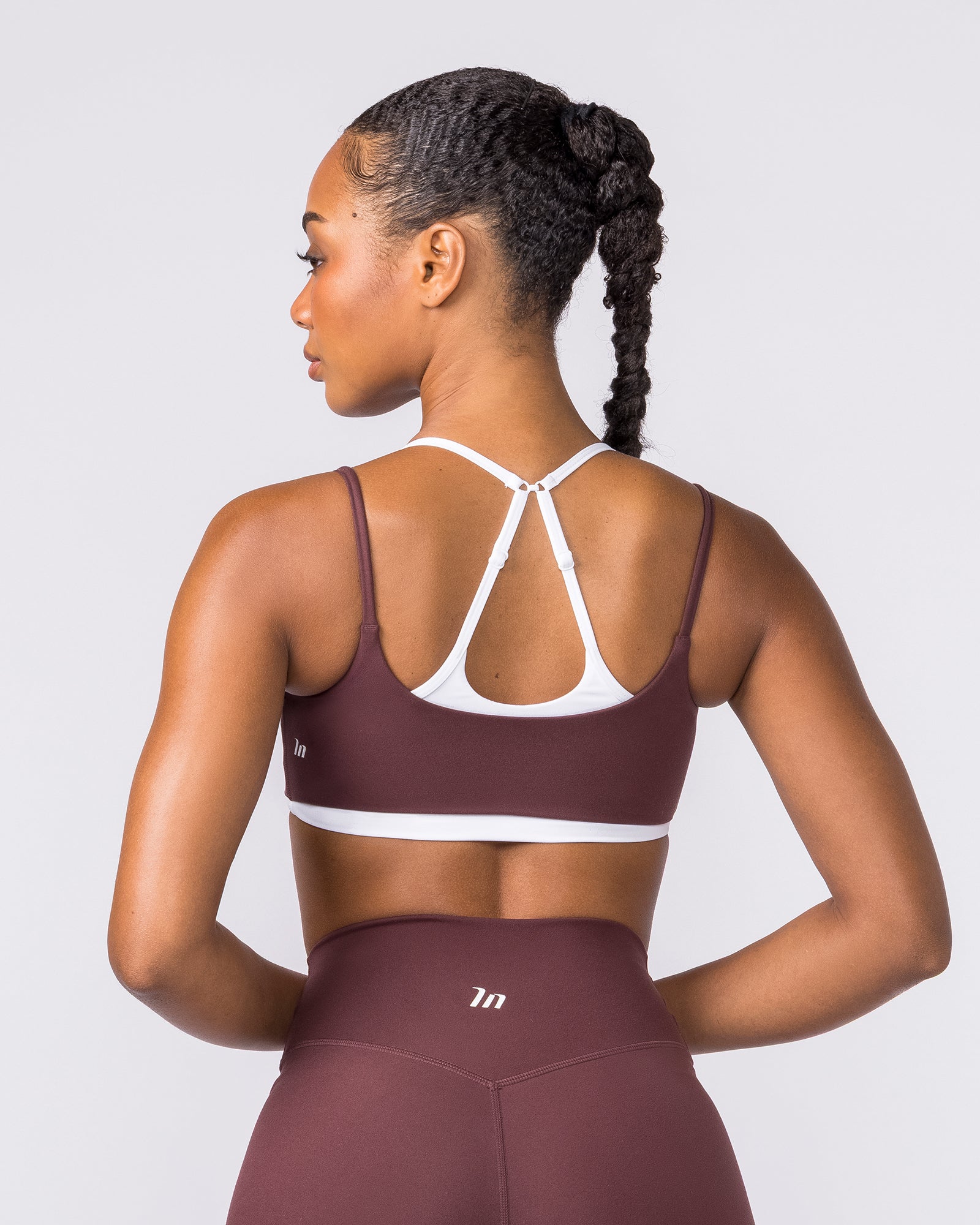Duo Bralette - White/Rocky Road-Bralettes-XXS-042605WRKRD-XXS-MNAPPRL50006-5-Muscle Nation