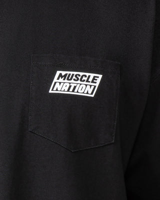 Oversized Pocket Pump Cover - Black-T-Shirts-XS-092414BLK-XS-MNAPPRL40081-2-Muscle Nation
