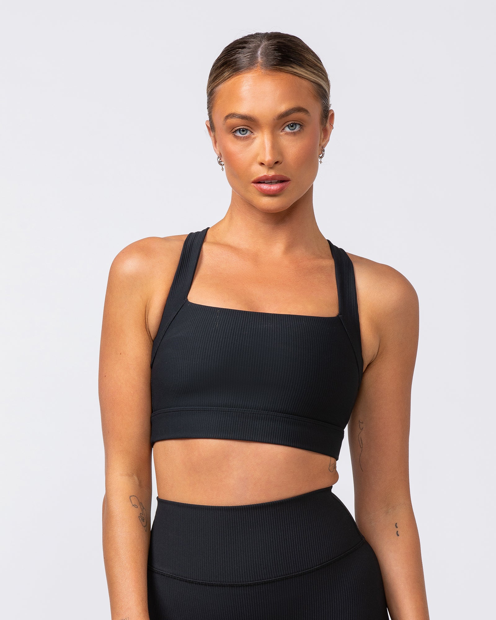 Rebound Rib Bra - Black-Sports Bras-XS-062418BLK-XS-MNAPPRL31606-1-Muscle Nation