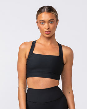 Rebound Rib Bra - Black-Sports Bras-XS-062418BLK-XS-MNAPPRL31606-1-Muscle Nation