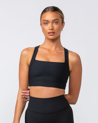 Rebound Rib Bra - Black-Sports Bras-XS-062418BLK-XS-MNAPPRL31606-2-Muscle Nation