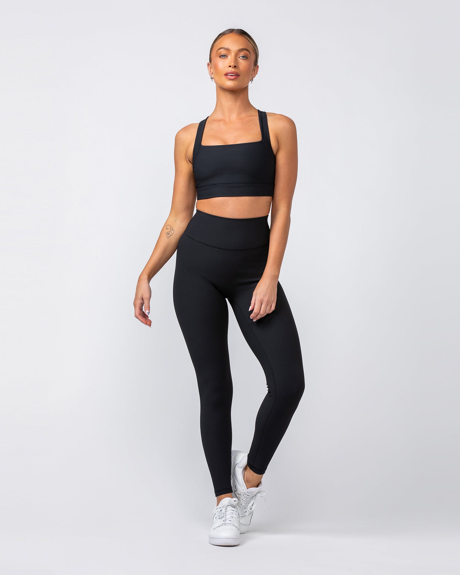 Rebound Rib Bra - Black-Sports Bras-XS-062418BLK-XS-MNAPPRL31606-6-Muscle Nation