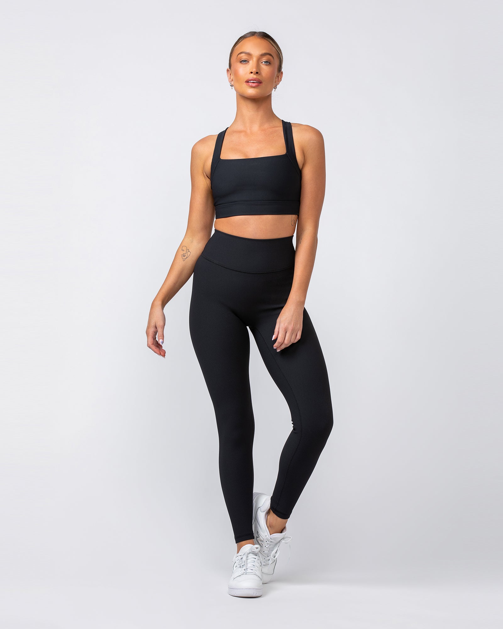 Rebound Rib Bra - Black-Sports Bras-XS-062418BLK-XS-MNAPPRL31606-6-Muscle Nation