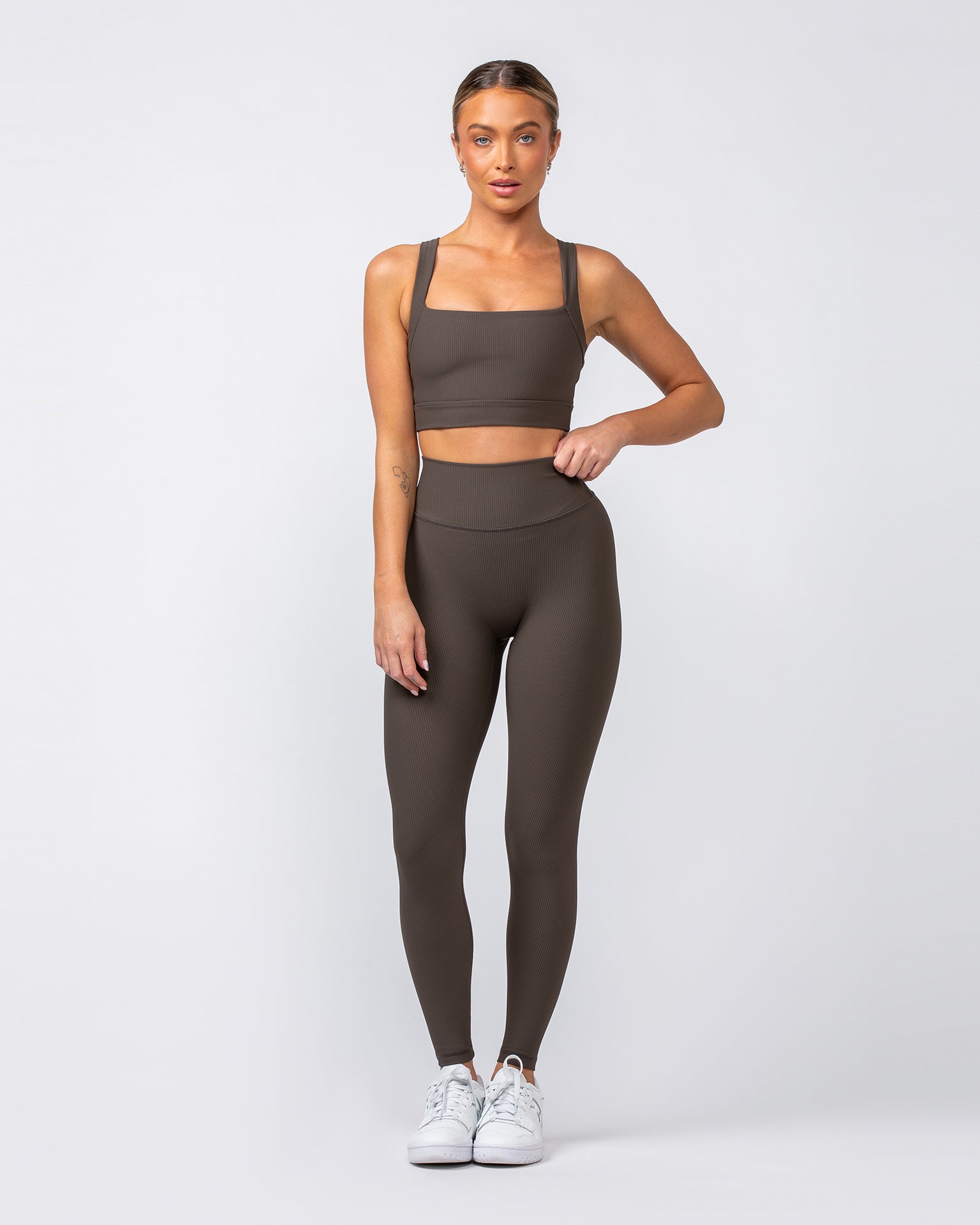 Rebound Rib Bra - Deep Brown-Sports Bras-XS-062418DEPBRN-XS-MNAPPRL31590-8-Muscle Nation