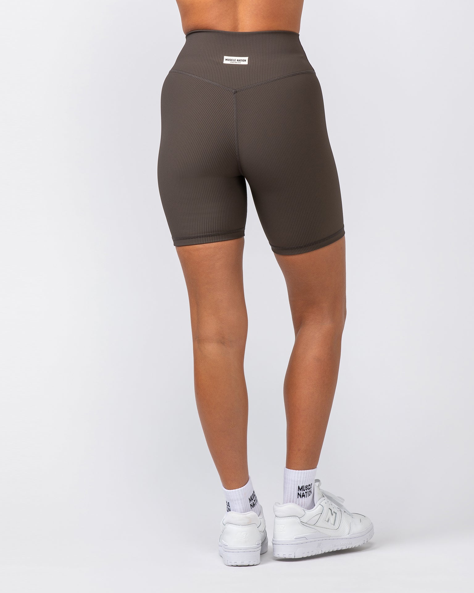 Zero Rise Rib Bike Shorts - Deep Brown-Shorts-XXS-062419DEPBRN-XXS-MNAPPRL31614-3-Muscle Nation