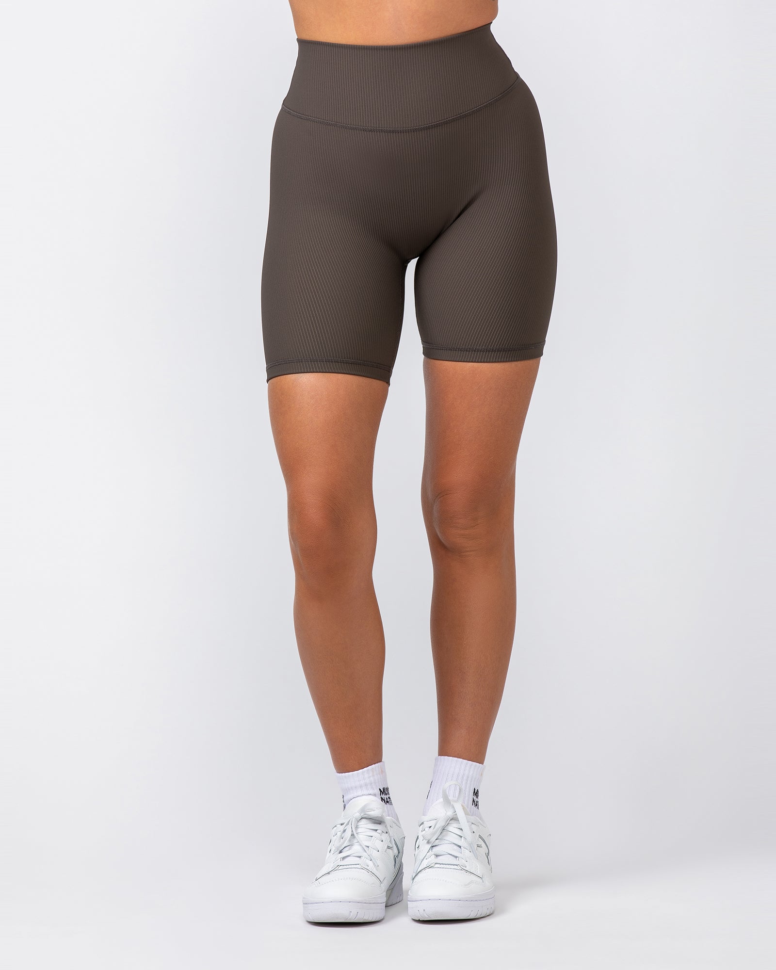 Zero Rise Rib Bike Shorts - Deep Brown-Shorts-XXS-062419DEPBRN-XXS-MNAPPRL31614-2-Muscle Nation