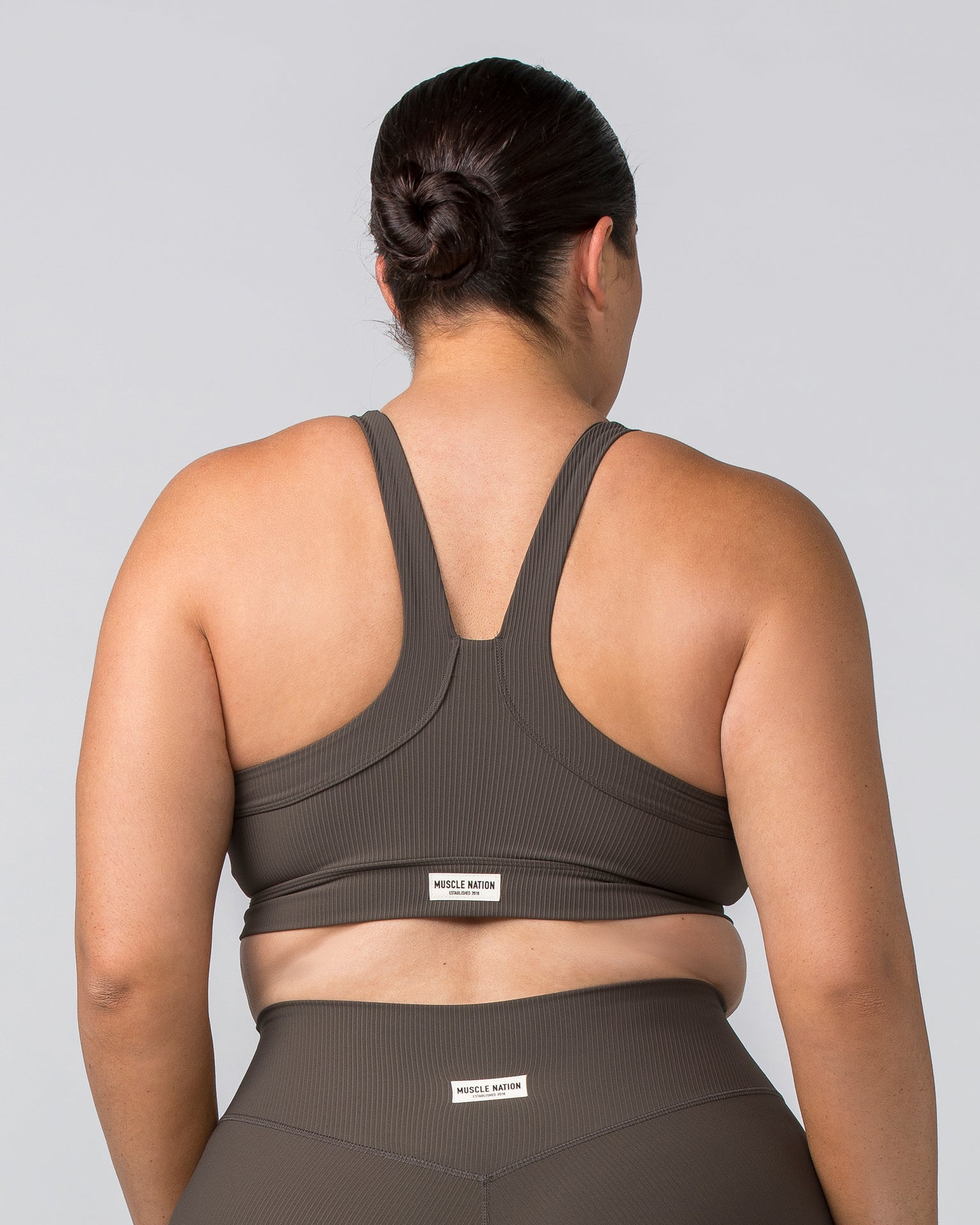 Rebound Rib Bra - Deep Brown-Sports Bras-XS-062418DEPBRN-XS-MNAPPRL31590-3-Muscle Nation