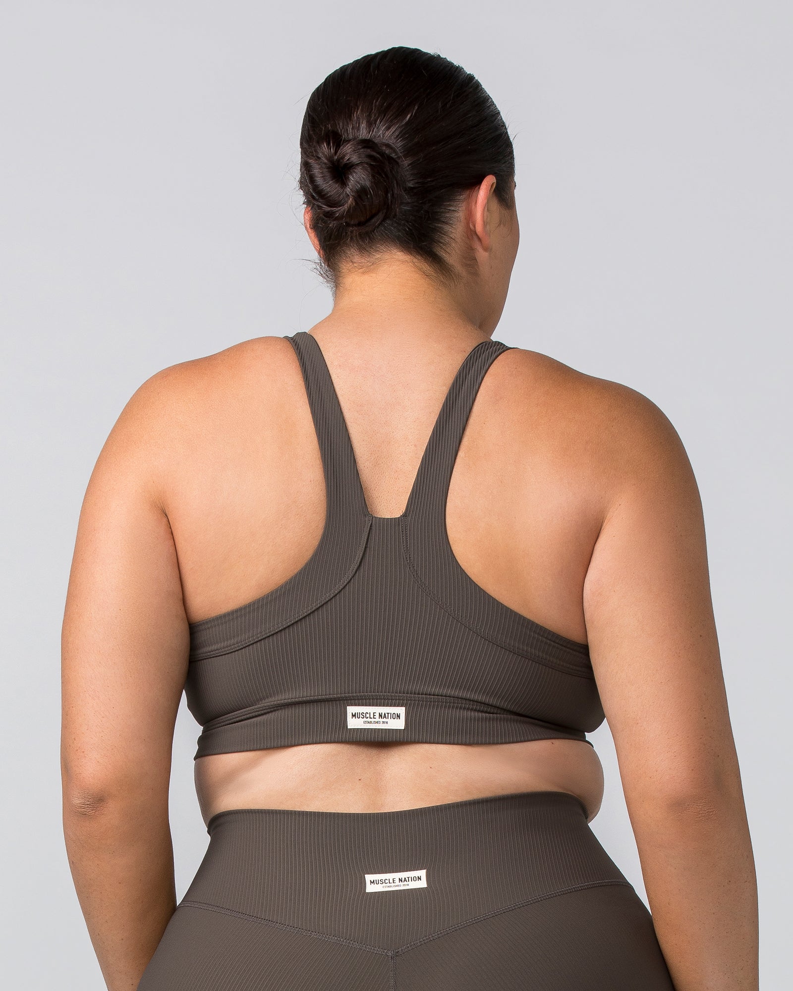 Rebound Rib Bra - Deep Brown-Sports Bras-XS-062418DEPBRN-XS-MNAPPRL31590-3-Muscle Nation