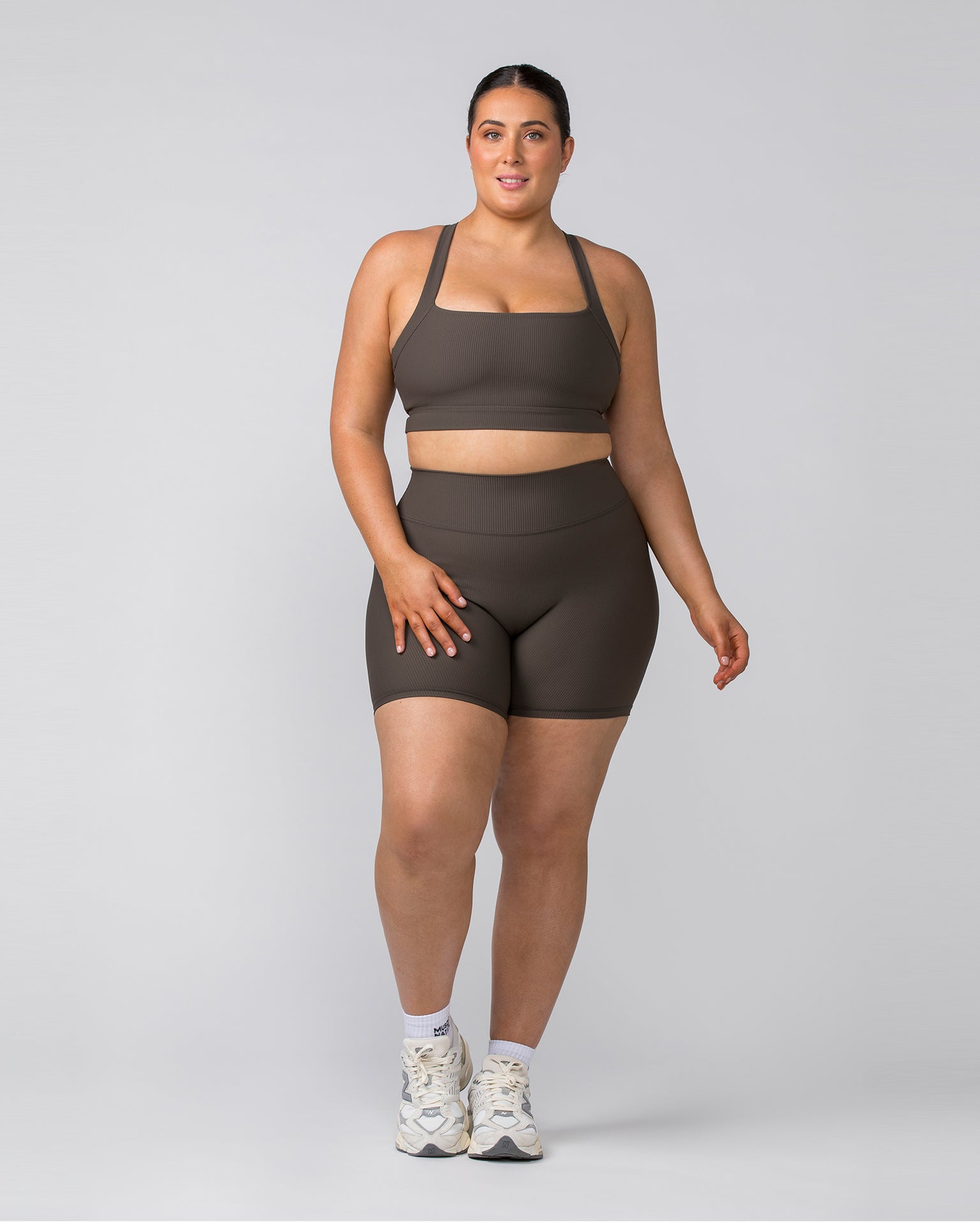 Rebound Rib Bra - Deep Brown-Sports Bras-XS-062418DEPBRN-XS-MNAPPRL31590-4-Muscle Nation