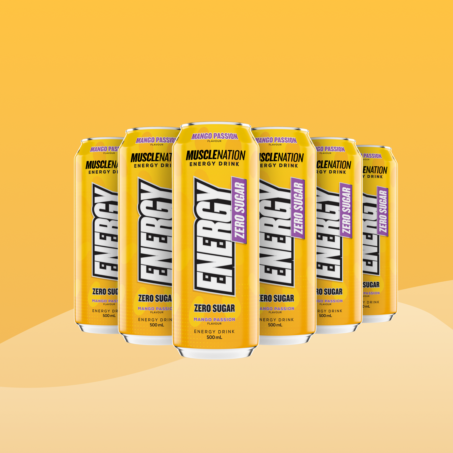 ENERGY DRINK Zero Sugar - Mango Passion 500ml (12 Pack)-Energy Drinks-MNSUPPS0272-19359054000817-1-Muscle Nation