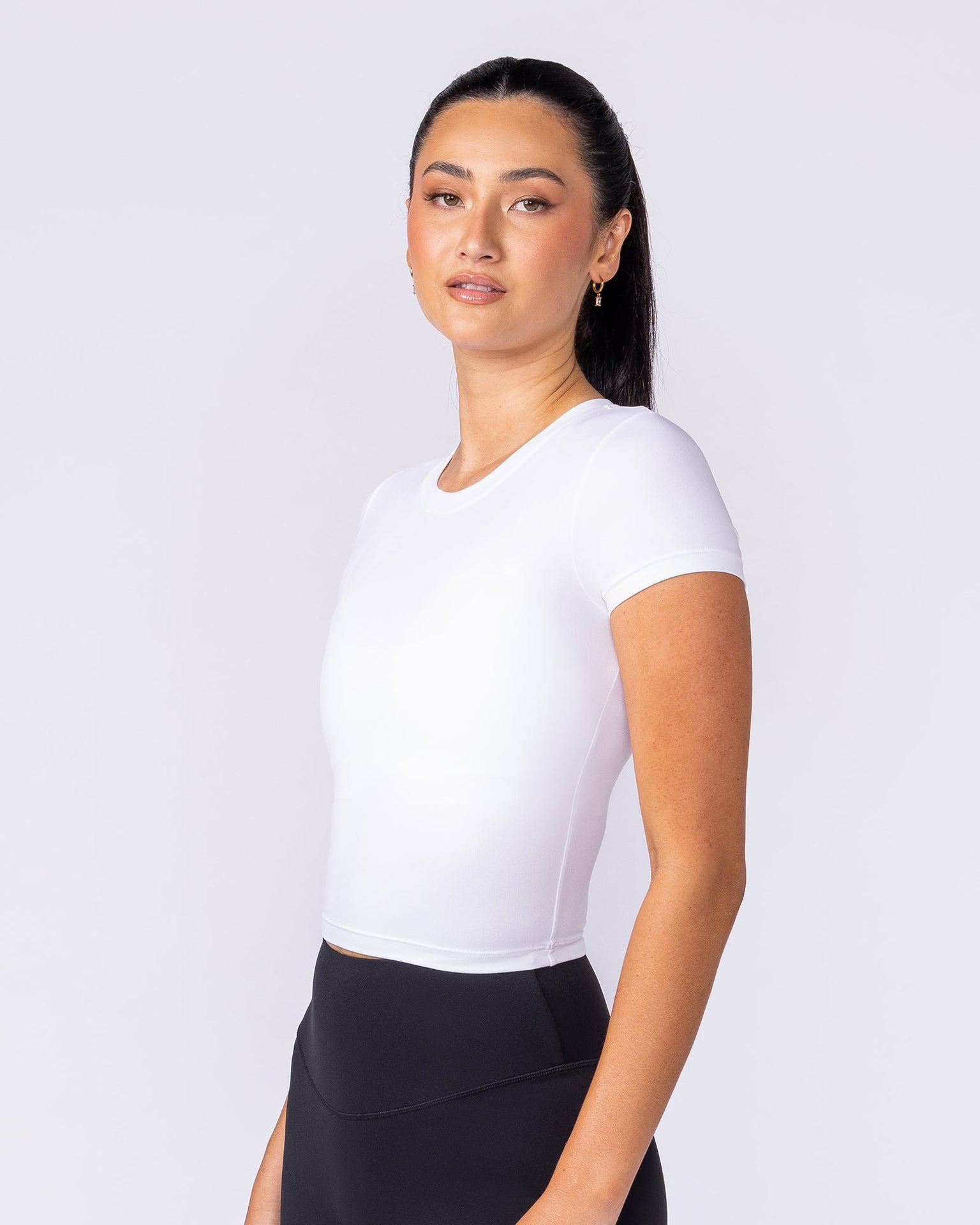Essential Cropped Tee - White-Tops-XXS-112534WHT-XXS-MNAPPRL44743-3-Muscle Nation