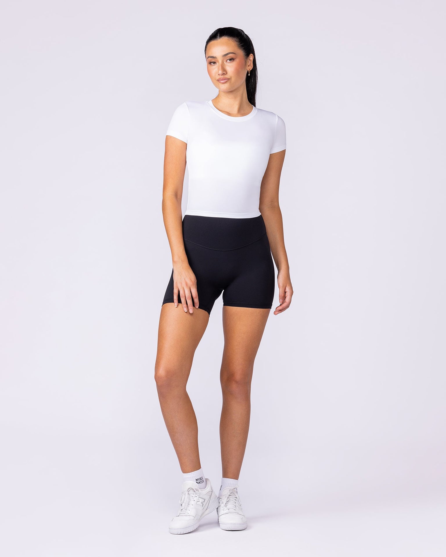 Essential Cropped Tee - White-Tops-XXS-112534WHT-XXS-MNAPPRL44743-5-Muscle Nation