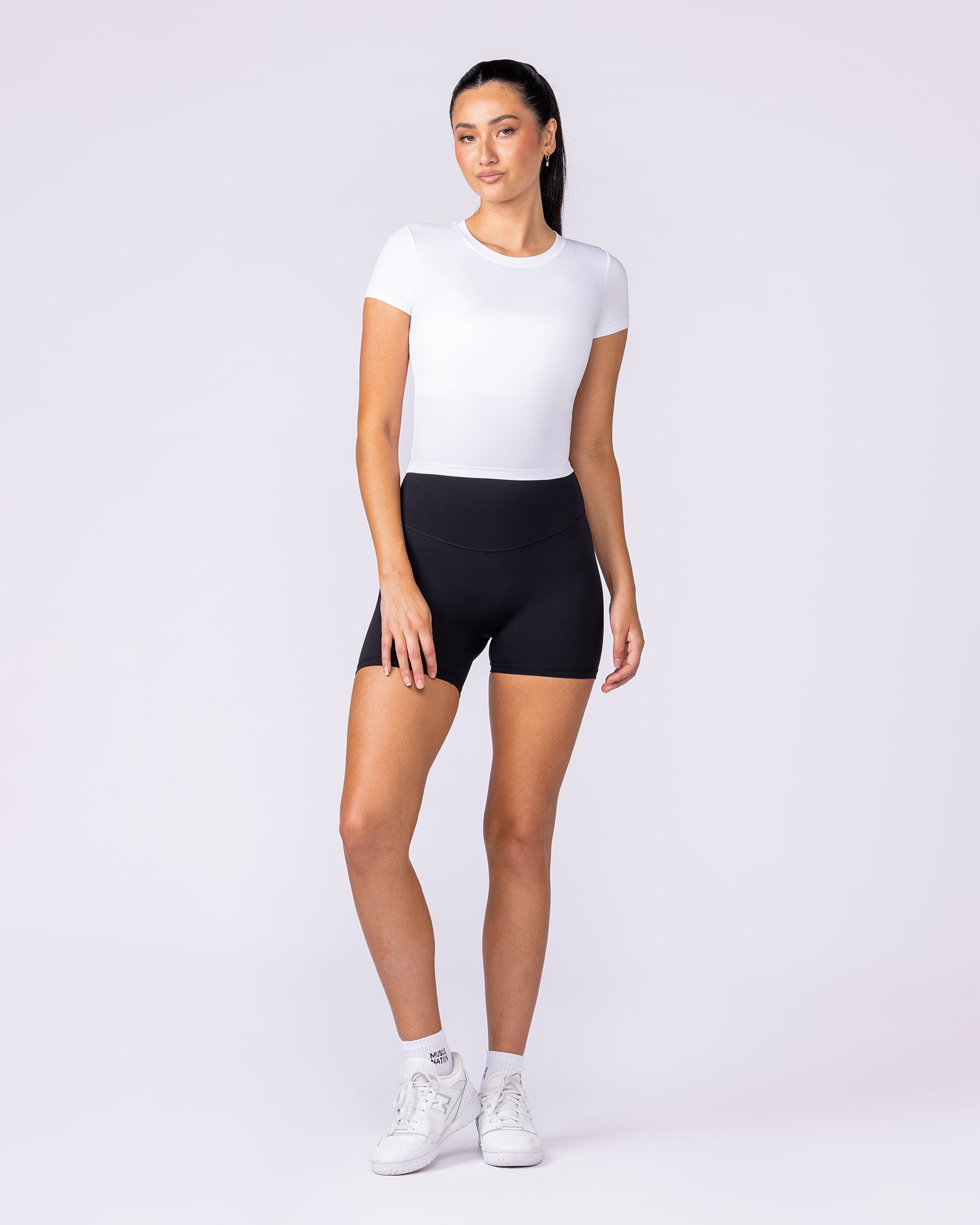Essential Cropped Tee - White-Tops-XXS-112534WHT-XXS-MNAPPRL44743-5-Muscle Nation