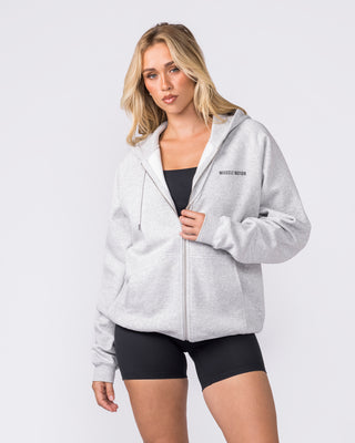 Essential Zip Hoodie - Grey Marl-Jumpers & Hoodies-XS-042632GRYMRL-XS-MNAPPRL50317-7-Muscle Nation