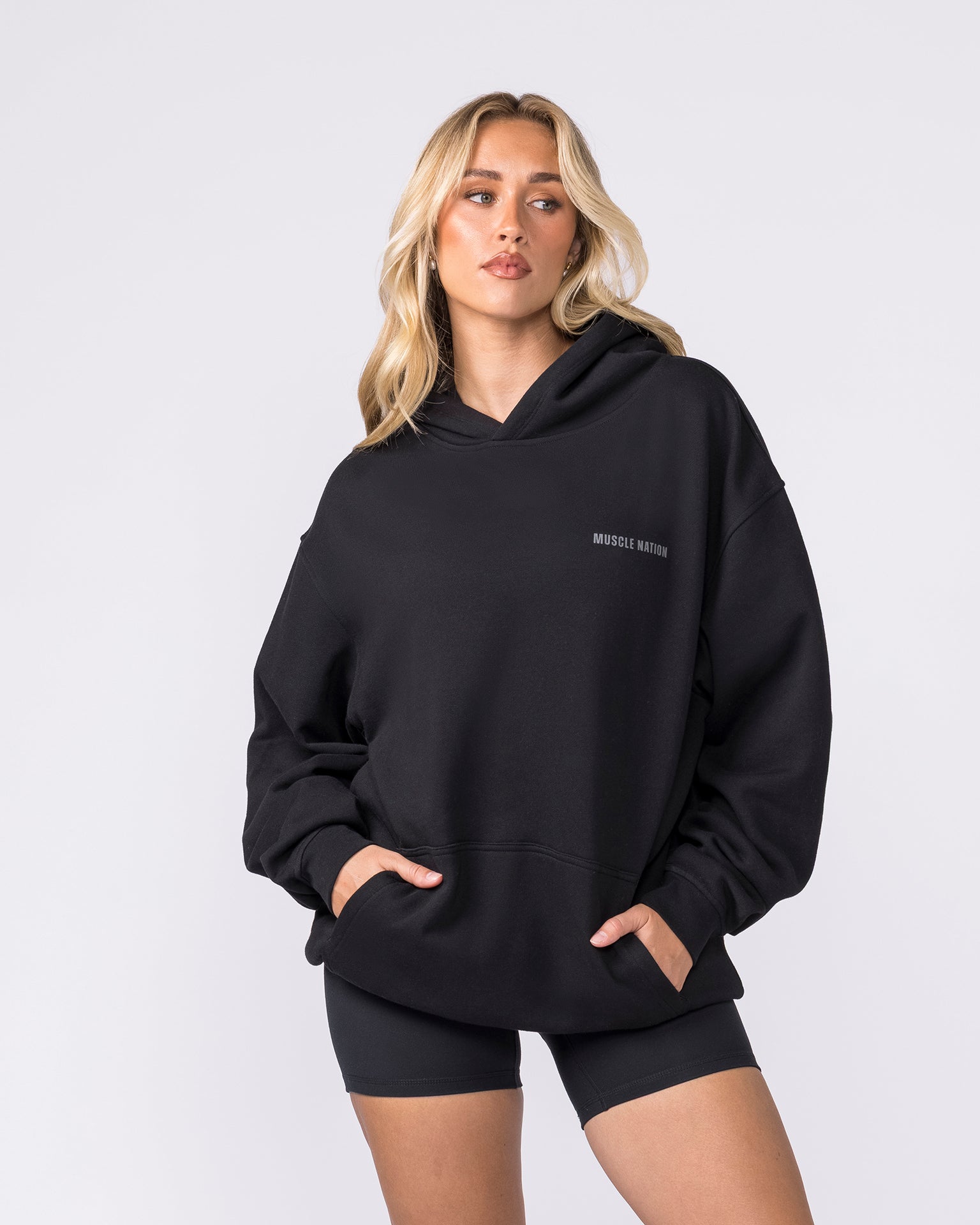 Essential Hoodie - Black-Jumpers & Hoodies-XS-042635BLK-XS-MNAPPRL50365-7-Muscle Nation