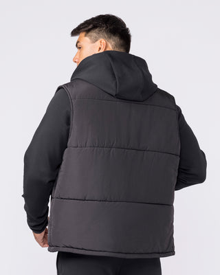 Essential Puffer Vest Black - Muscle Nation men's vest, view 2