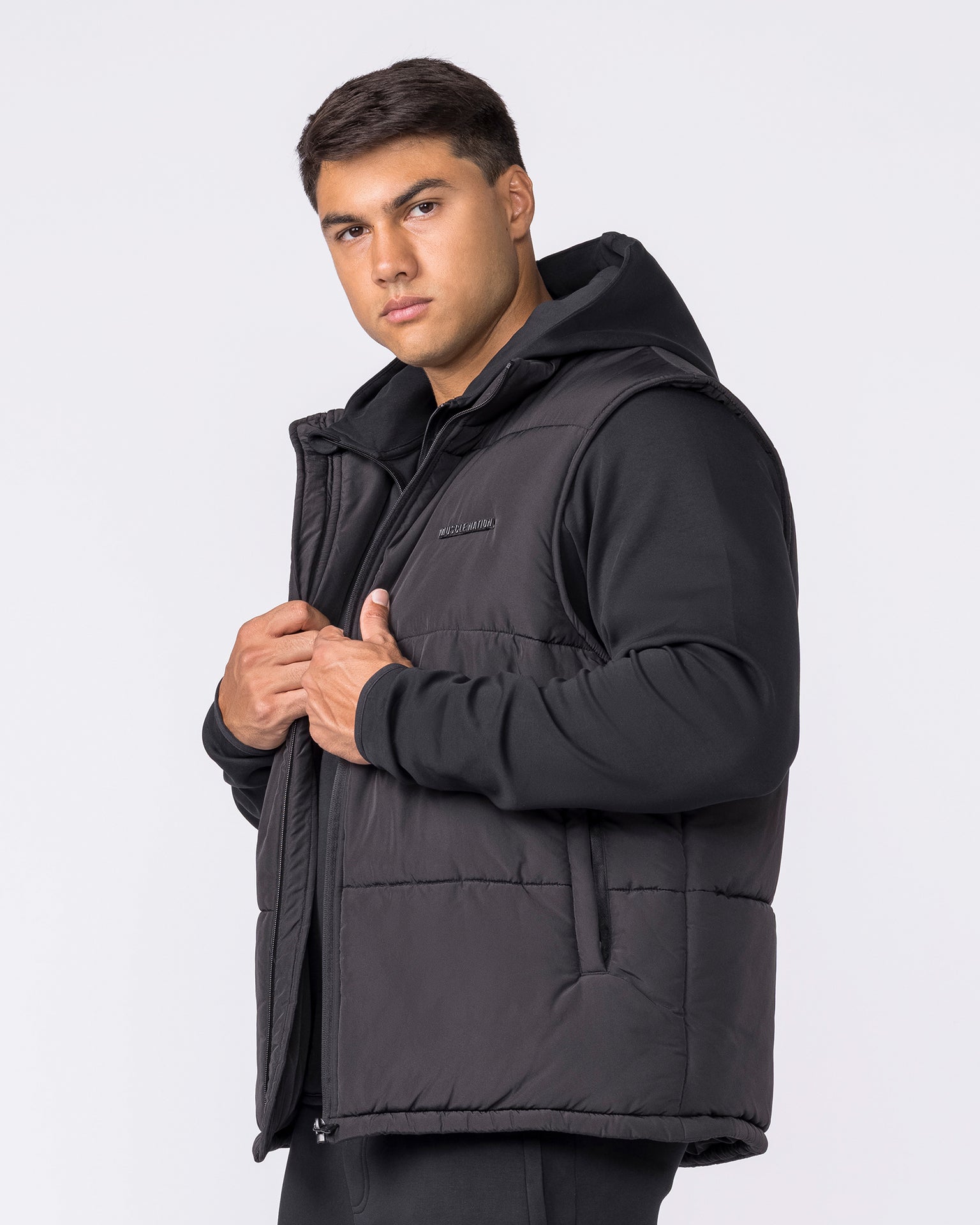 Essential Puffer Vest - Black-Jackets-XS-042636BLK-XS-MNAPPRL50397-3-Muscle Nation
