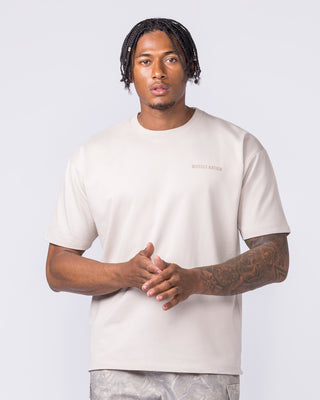 Essential Regular Fit Tee - Cream-T-Shirts-S-122507CREAM-S-MNAPPRL48055-1-Muscle Nation