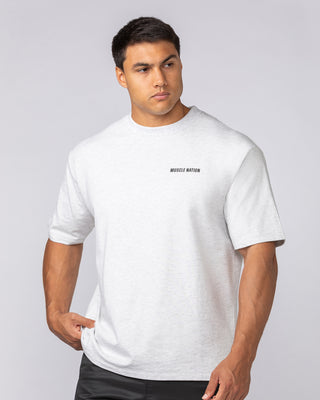 Essential Regular Fit Tee - Snow Grey Marl-T-Shirts-S-062532SNGRYMR-S-MNAPPRL43286-1-Muscle Nation