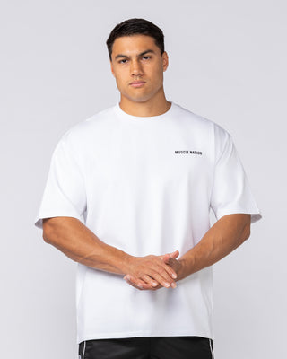 Essential Regular Fit Tee - White-T-Shirts-S-092522WHT-S-MNAPPRL44308-1-Muscle Nation