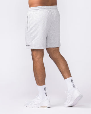 Essential Sweat 5" Shorts - Grey Marl-Shorts-S-042643GRYMRL-S-MNAPPRL50483-2-Muscle Nation