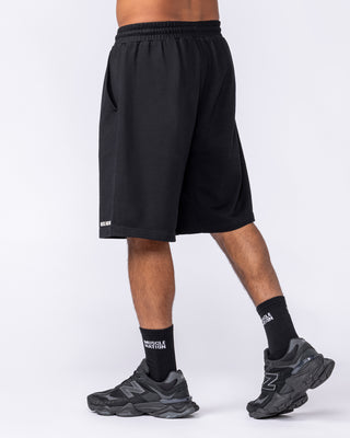 Essential Wide Sweat 9" Shorts - Black