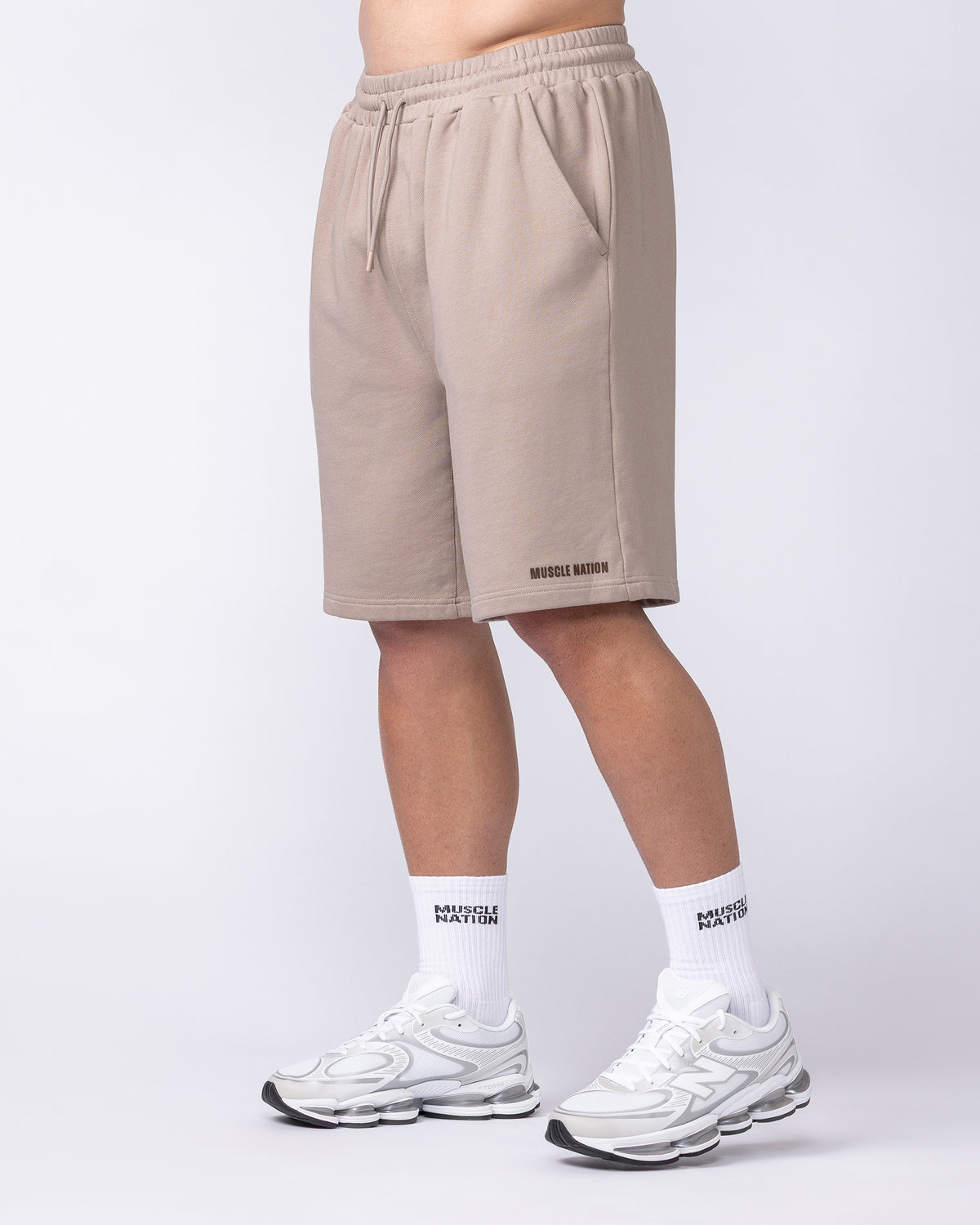 Essential Wide Sweat 9" Shorts - Sandstorm