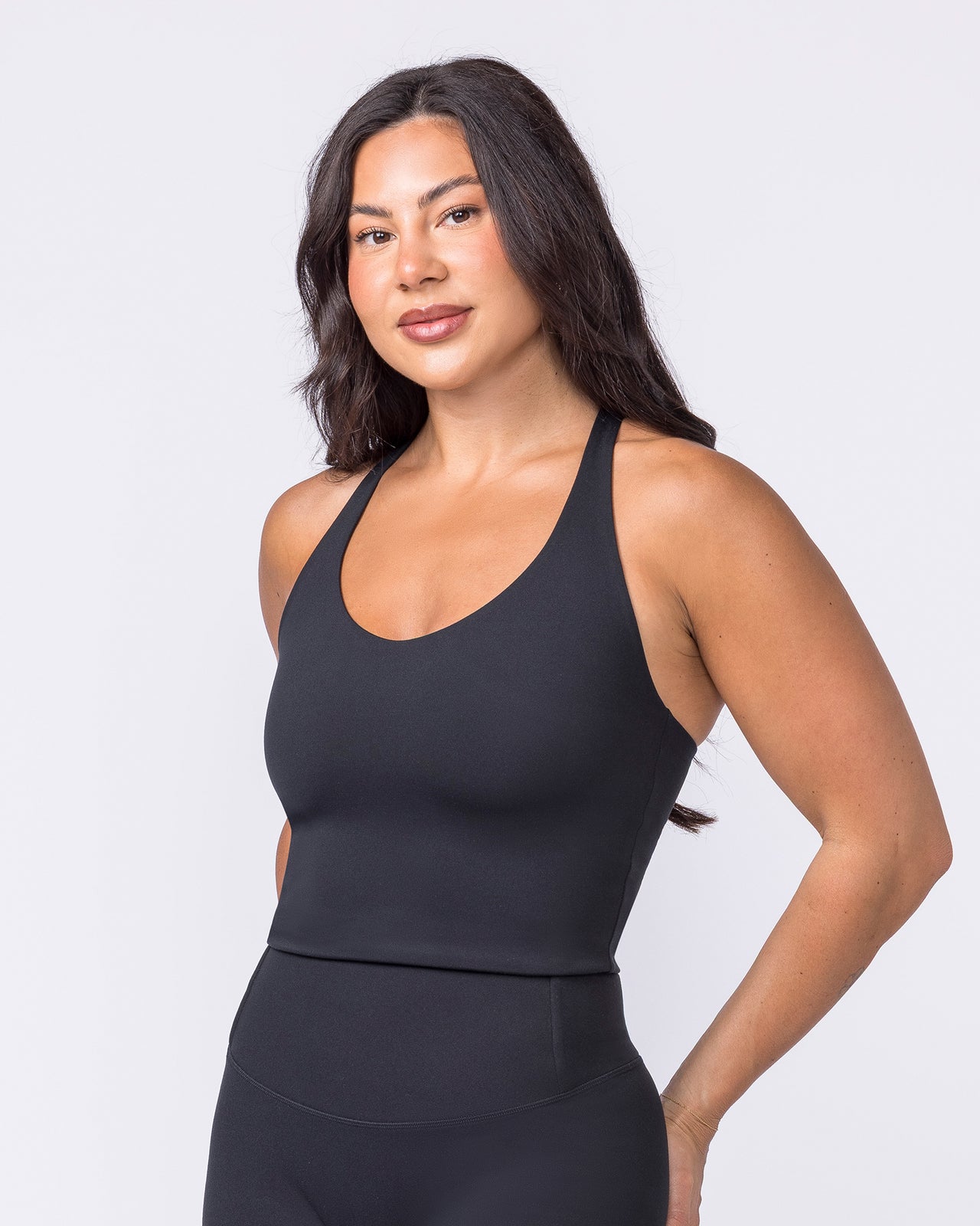 Everyday Form Cropped Tank - Black-Singlets & Tanks-XXS-022612BLK-XXS-MNAPPRL48560-3-Muscle Nation
