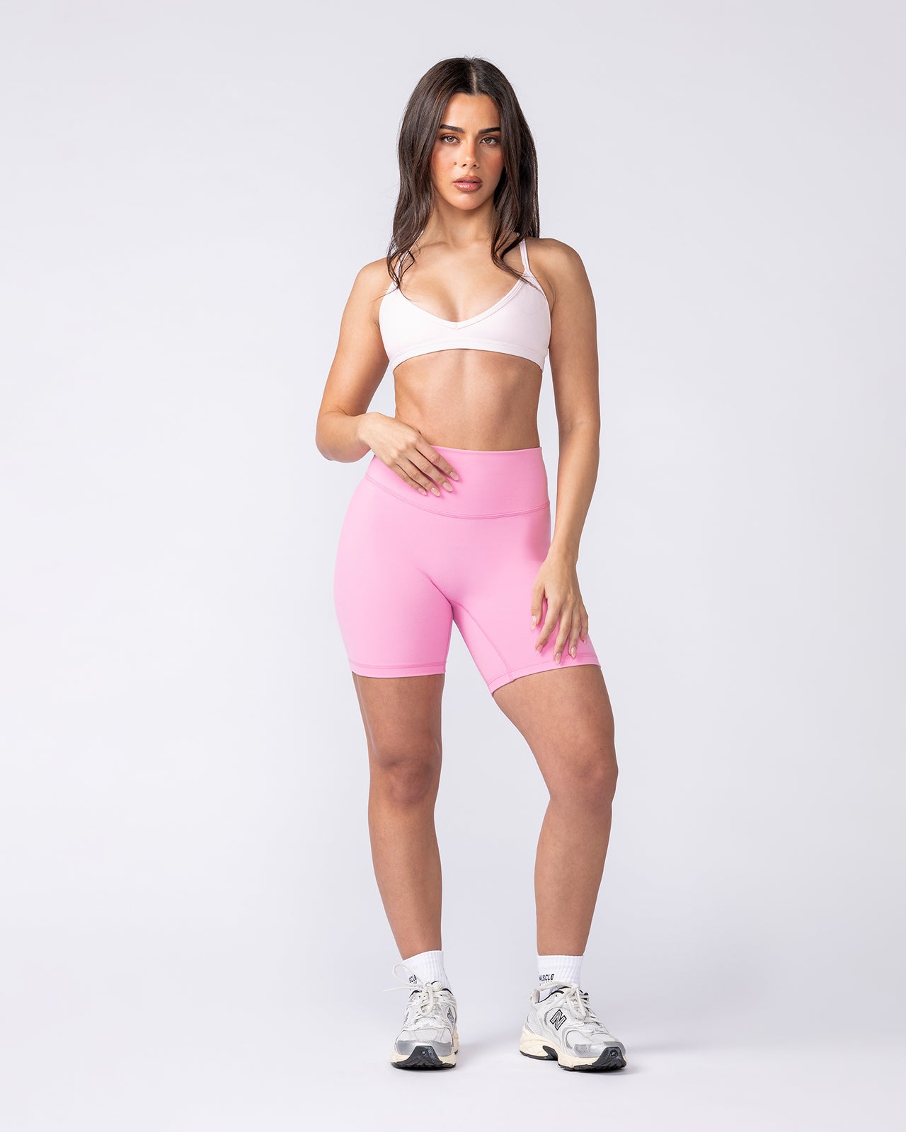 Everyday High Rise Bike Shorts - Pink Frosting