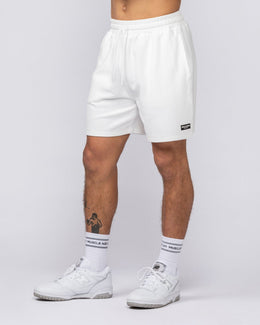 Everyday Jersey Shorts White - Muscle Nation men's gym shorts