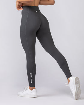 Everyday Pocket Ankle Length Leggings - Granite-Leggings-XXS-062506GRNT-XXS-MNAPPRL43049-1-Muscle Nation