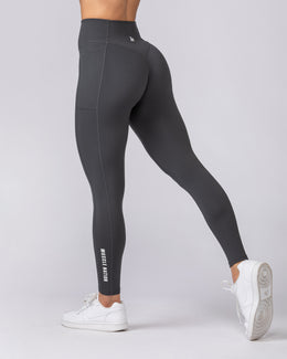 Everyday Pocket Ankle Length Leggings - Granite-Leggings-XXS-062506GRNT-XXS-MNAPPRL43049-2-Muscle Nation