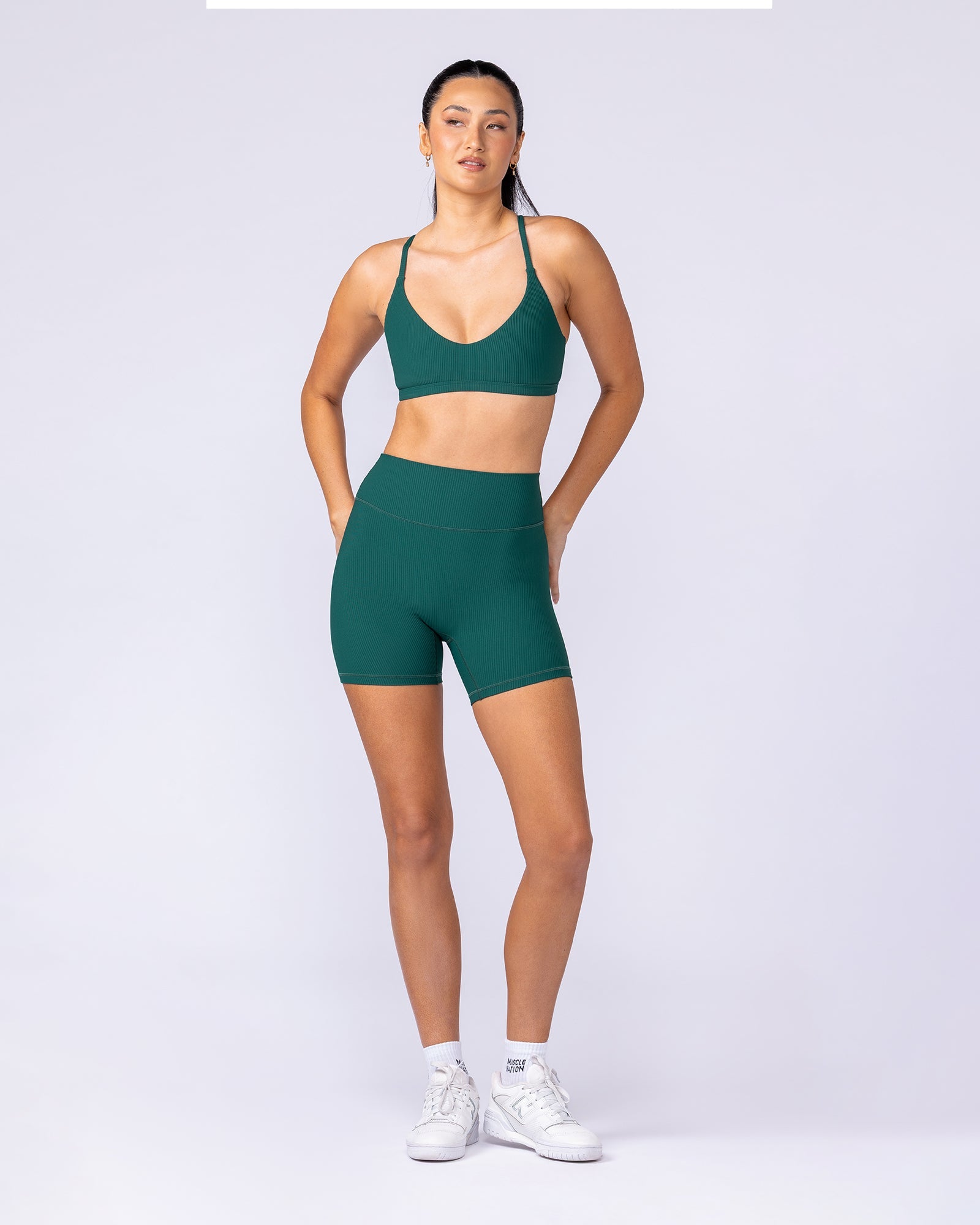 Fantasy Rib Bralette - Evergreen-Bralettes-XXS-112503EVEGRN-XXS-MNAPPRL45846-5-Muscle Nation