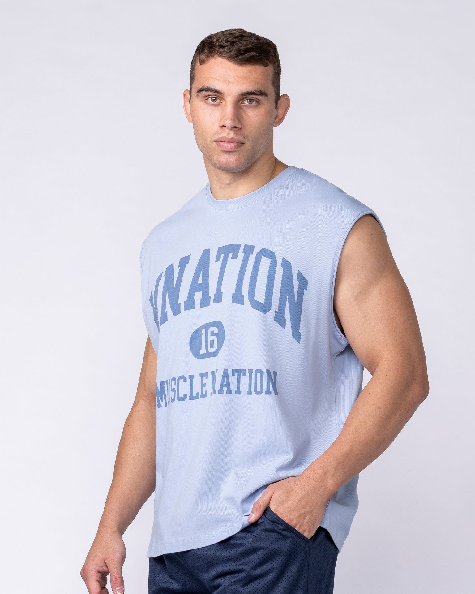 Fieldhouse Boxy Muscle Tank - Aero Blue
