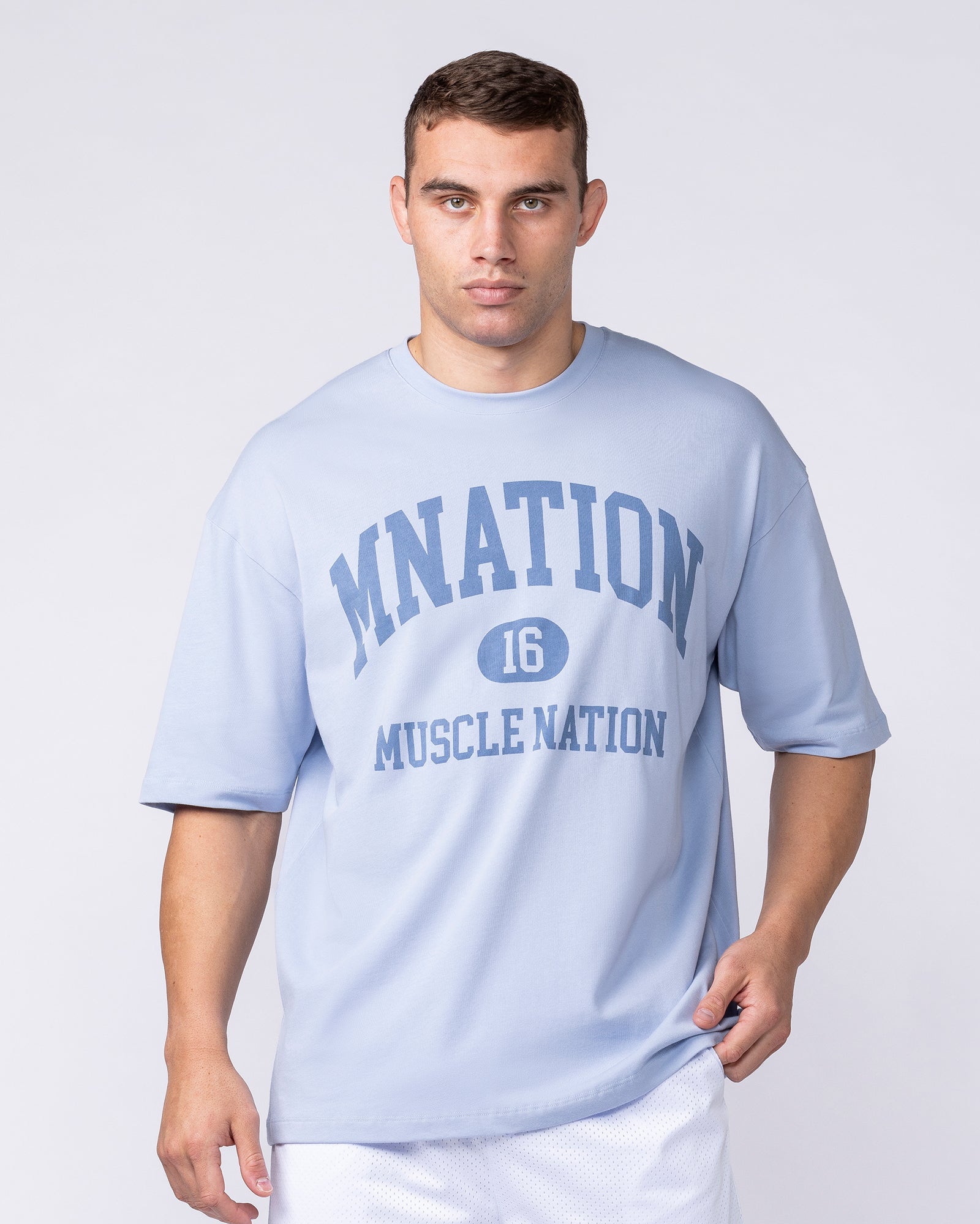 Fieldhouse Oversized Tee - Aero Blue