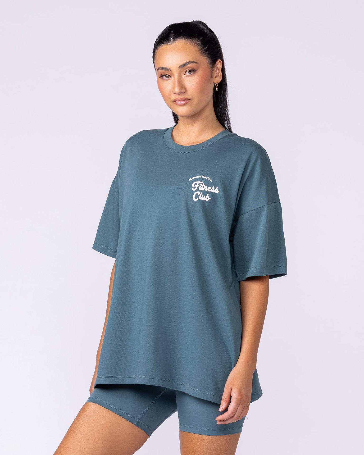 Fizz Oversized Tee - Jaded-T-Shirts-XXS-1125173JDD-XXS-MNAPPRL45887-3-Muscle Nation