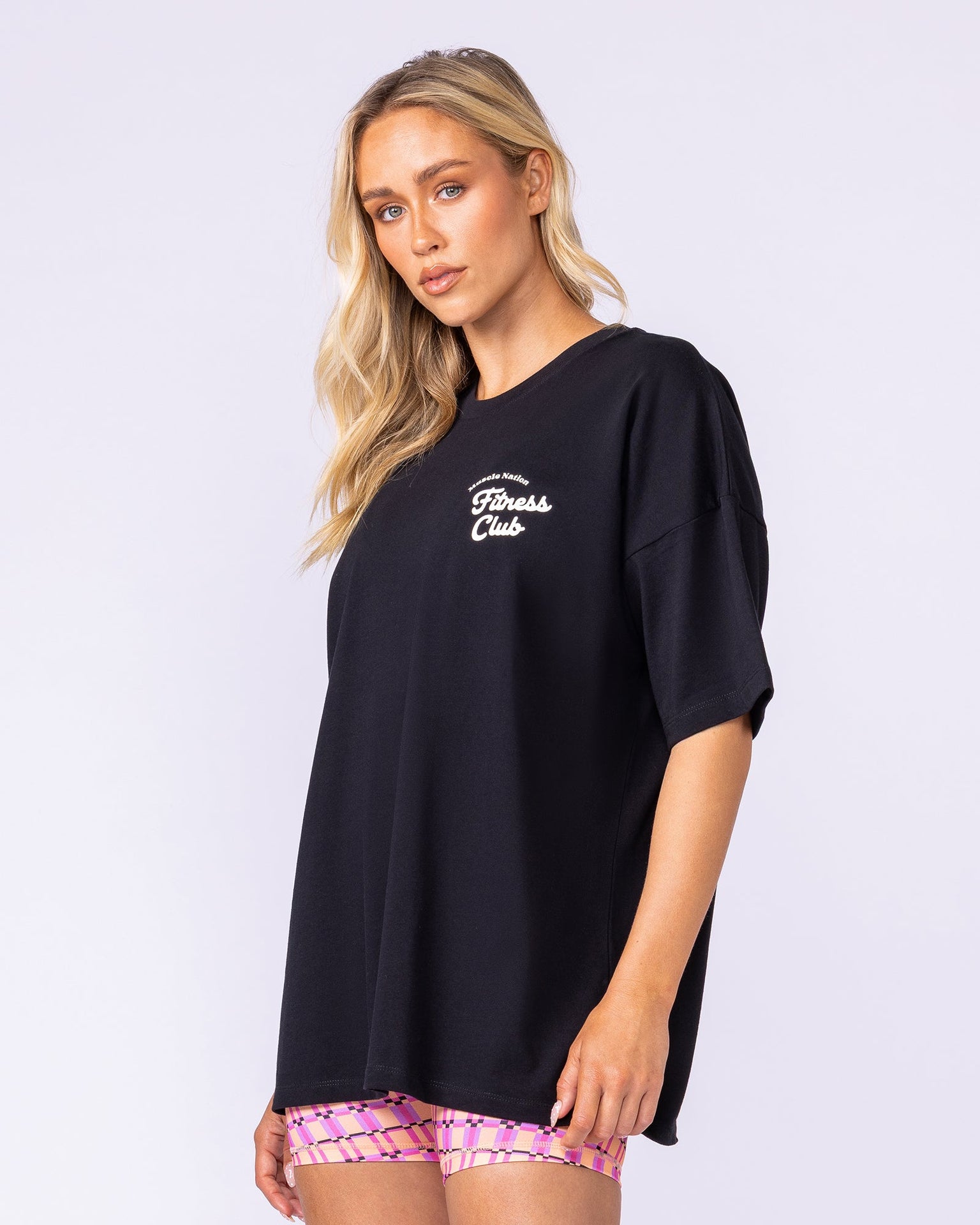 Fizz Oversized Tee - Black-T-Shirts-XXS-1125173BLK-XXS-MNAPPRL45878-5-Muscle Nation