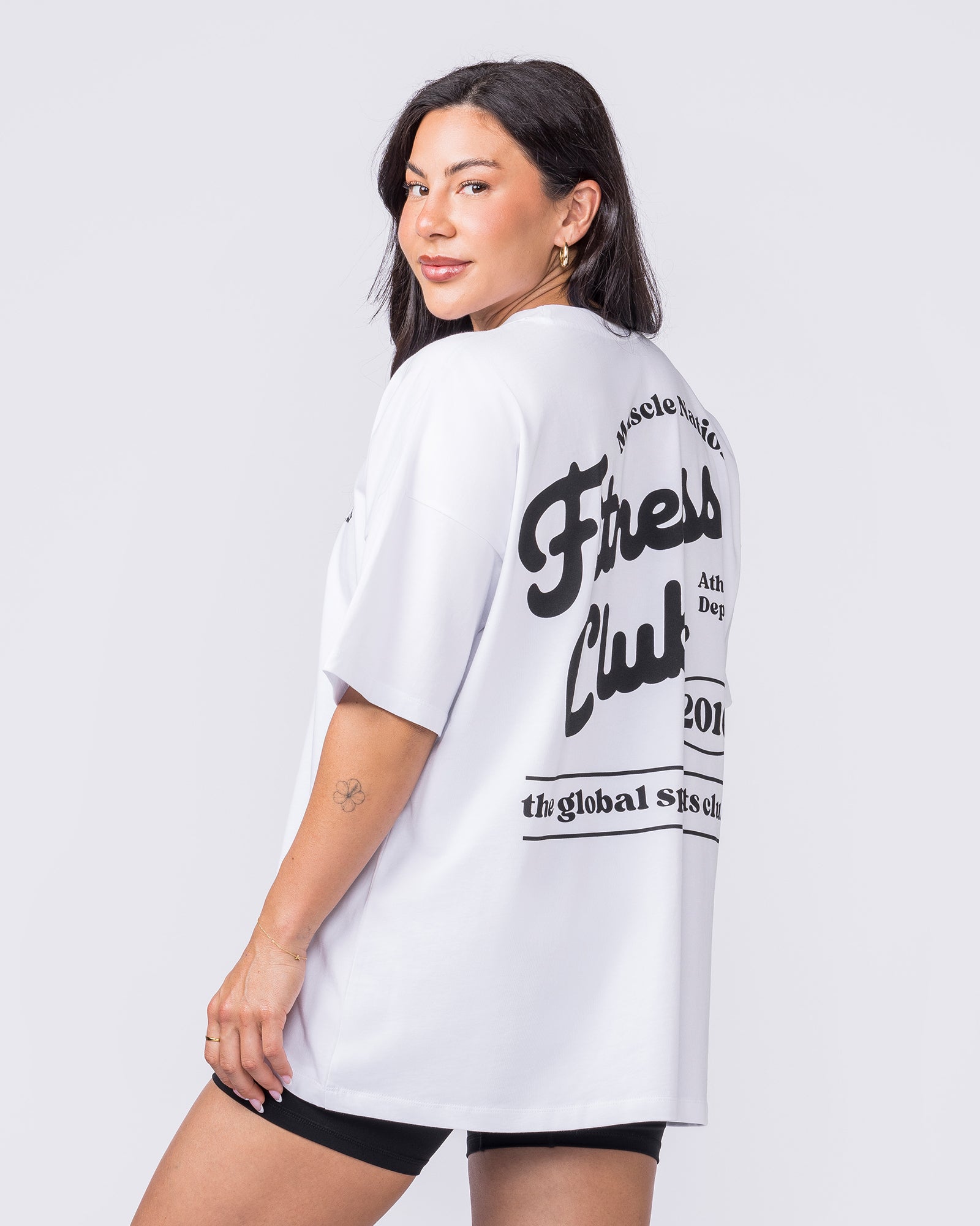 Fizz Oversized Tee - White-T-Shirts-XXS-022607WHT-XXS-MNAPPRL48413-4-Muscle Nation