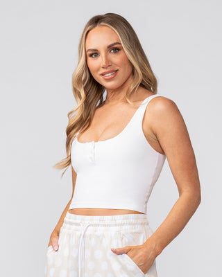 Flirt Bra Tank - White-Singlets & Tanks-XXS-082504WHT-XXS-MNAPPRL43446-2-Muscle Nation