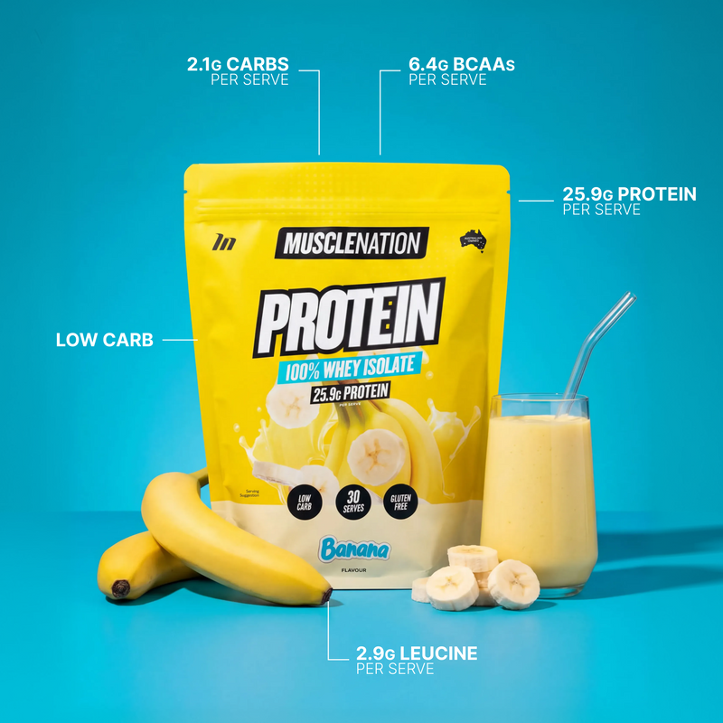 WHEY Protein Isolate - Banana - 30 serves-Whey Protein Powders-MNSUPPS0065-9359054001350-2-Muscle Nation