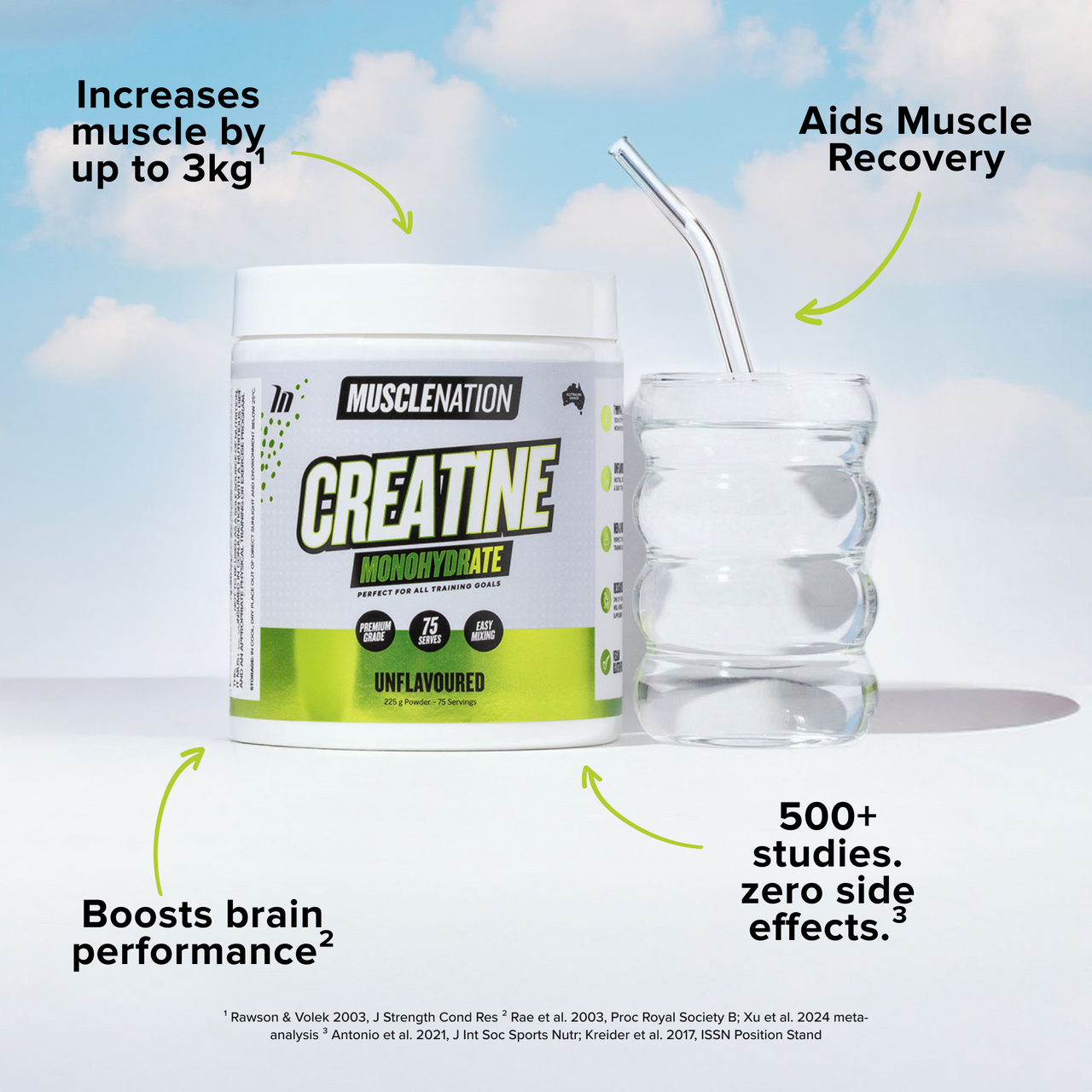 CREATINE MONOHYDRATE - Unflavoured 1kg-Creatine-MNSUPPS0390-9359054002760-4-Muscle Nation