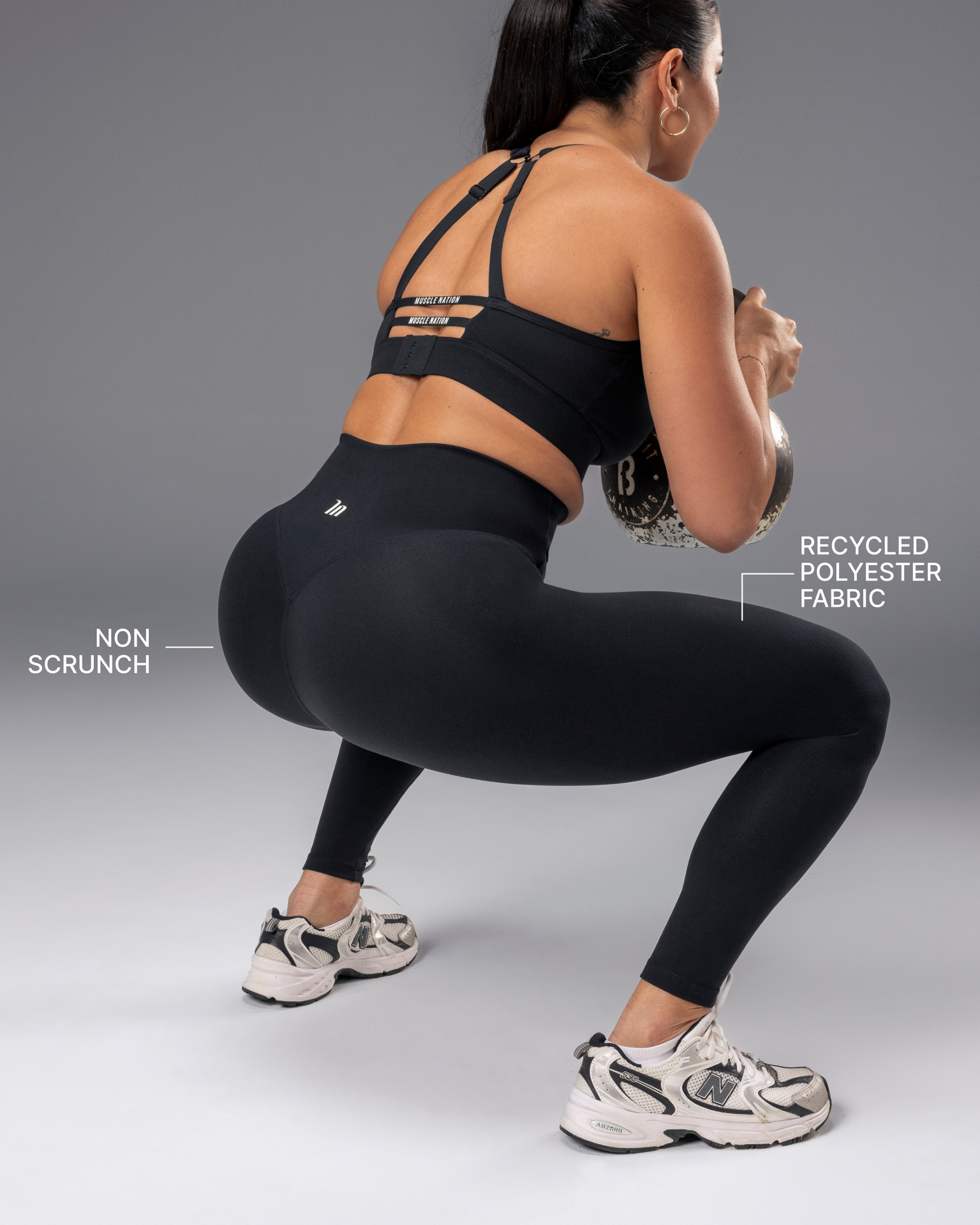 Unrivalled Bare Ankle Length Leggings - Black-Leggings-XXS-022633BLK-XXS-MNAPPRL48771-2-Muscle Nation