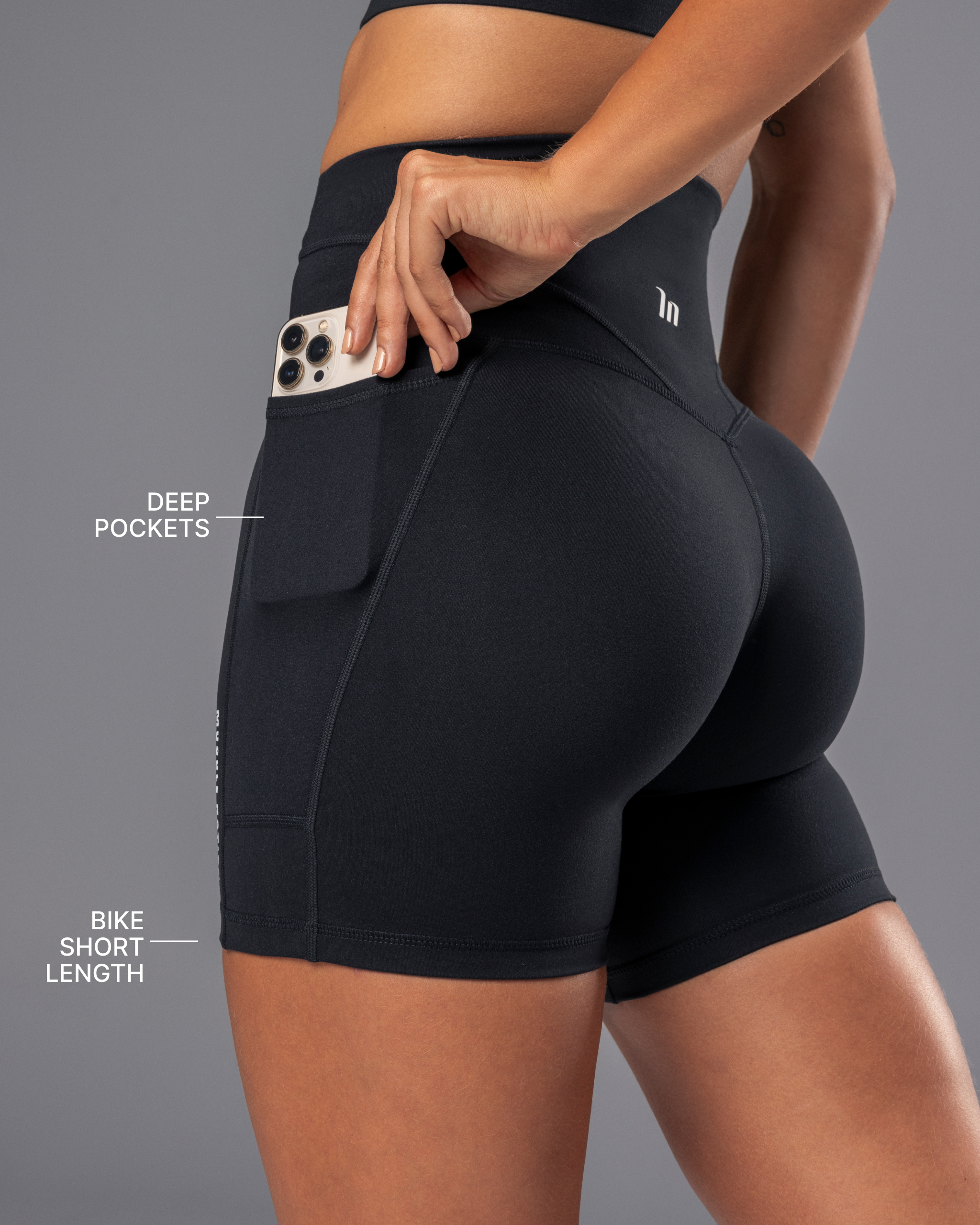 Unrivalled Everyday Pocket Bike Shorts - Black-Shorts-XXS-042396BLK-XXS-MNAPPRL23928-4-Muscle Nation