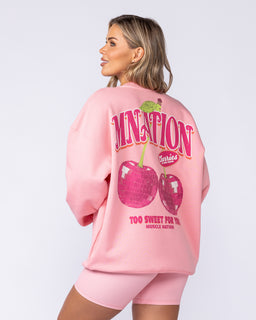 Fresh And Juicy Oversized Pullover Petal Pink - Muscle Nation women's hoodie