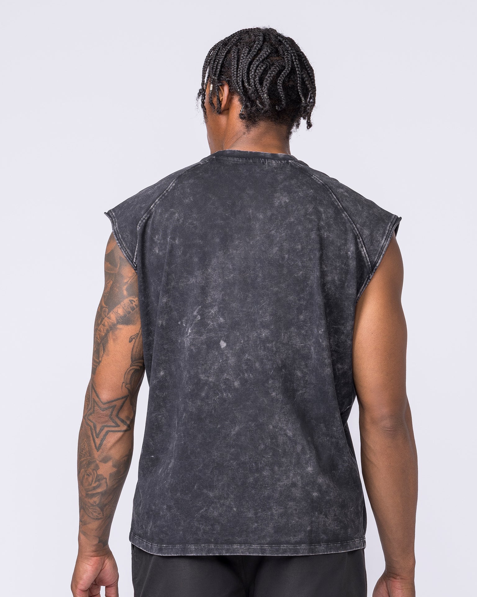 Full Throttle Vintage Boxy Muscle Tank - Washed Black-Singlets & Tanks-S-122505WSHBLK-S-MNAPPRL48078-5-Muscle Nation