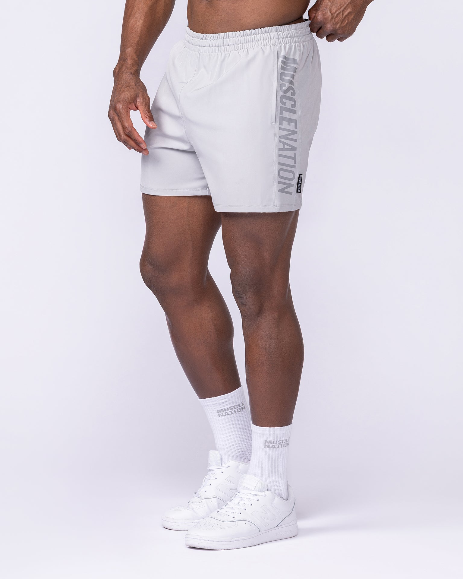 Function 4" Shorts - Quiet Grey-Shorts-S-082225QUTGRY-S-MNAPPRL17929-1-Muscle Nation
