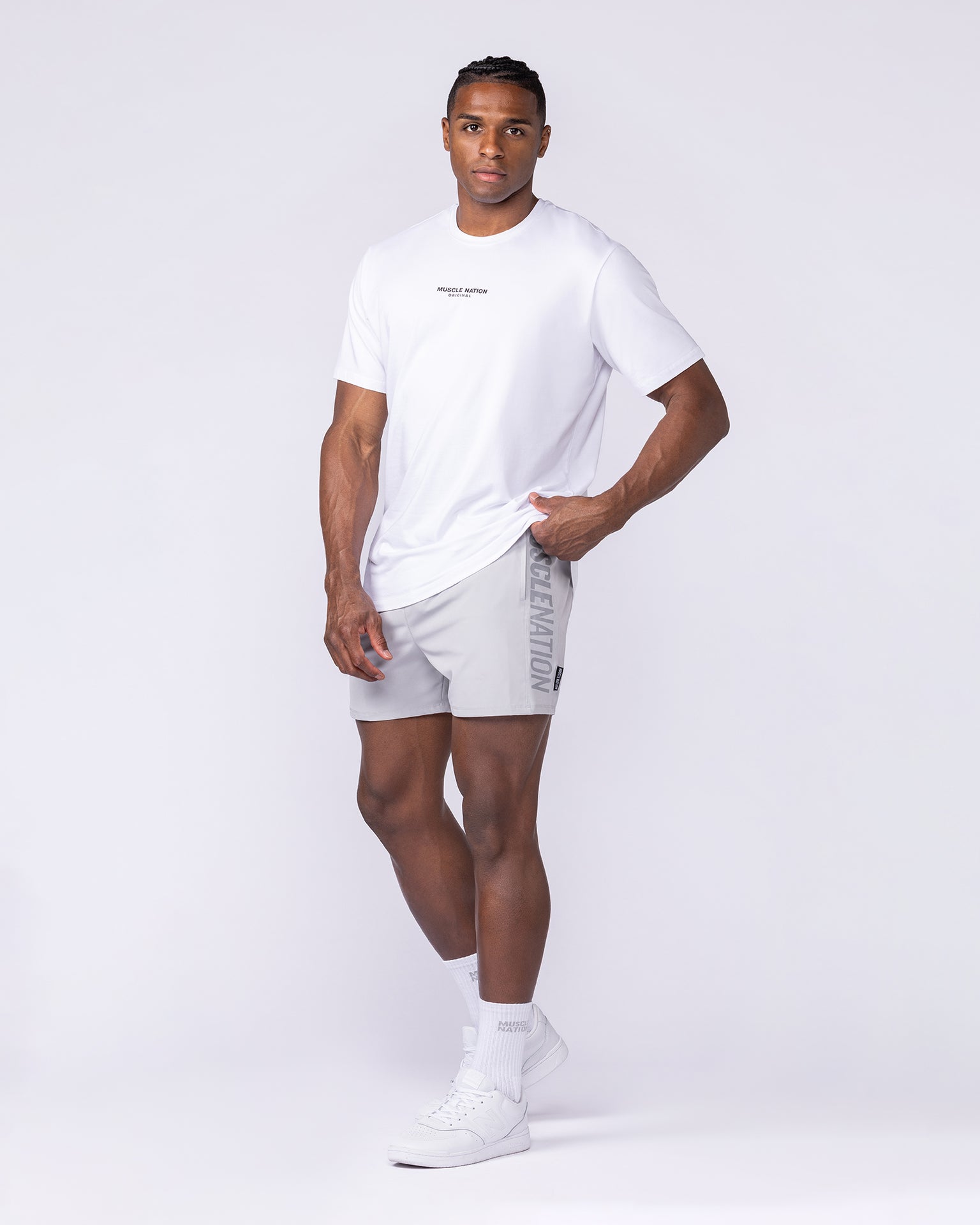 Function 4" Shorts - Quiet Grey-Shorts-S-082225QUTGRY-S-MNAPPRL17929-6-Muscle Nation