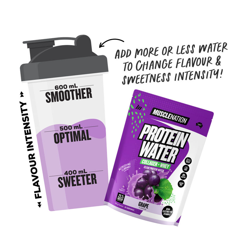 PROTEIN WATER - Grape - 25 serves 750g-Protein Waters-MNSUPPS0323-9359054001190-3-Muscle Nation