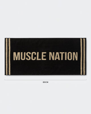 Sweat Towel - Black/Stone-Accessories-Black / Stone-ACC022564BLKST-ONE-MNAPPRL42428-1-Muscle Nation